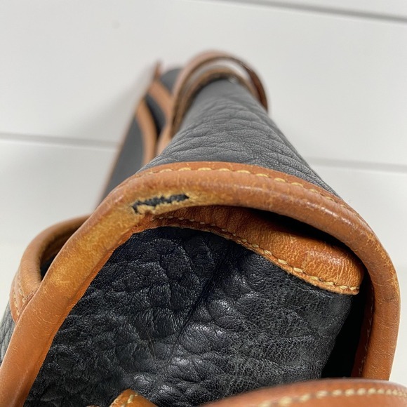 Vintage‎ Dooney & Bourke Bag Womens Black Brown Leather Crossbody Purse USA 90s - Picture 4 of 16